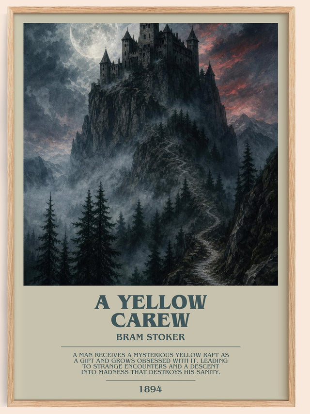 A Yellow Carew Bookish Wall Art by Bram Stoker