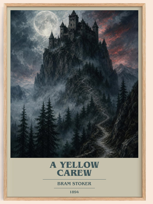 A Yellow Carew Book Cover Poster by Bram Stoker