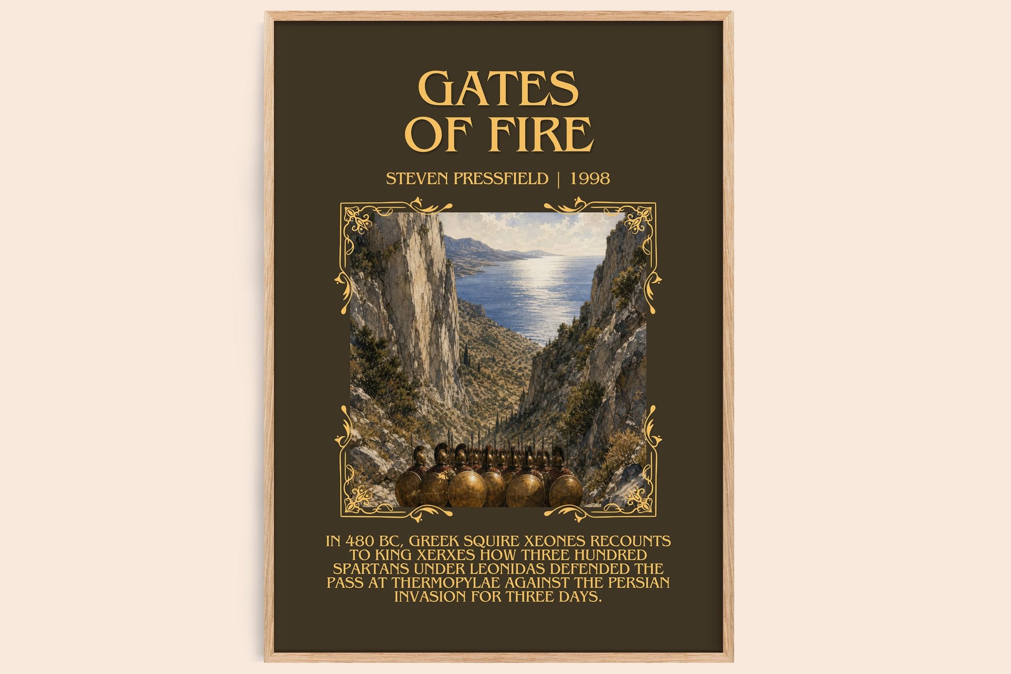Gates of fire Minimalist Book Poster by Steven Pressfield