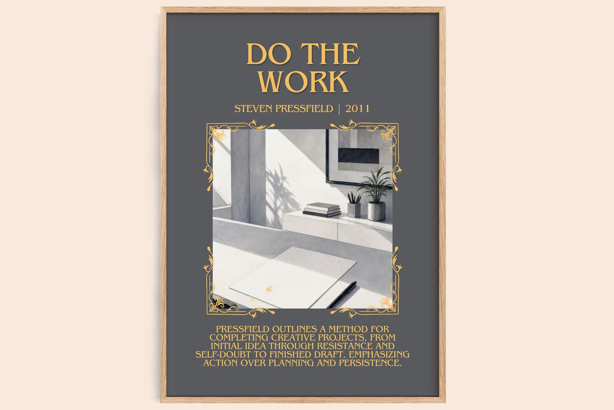 Do the Work Minimalist Book Poster by Steven Pressfield