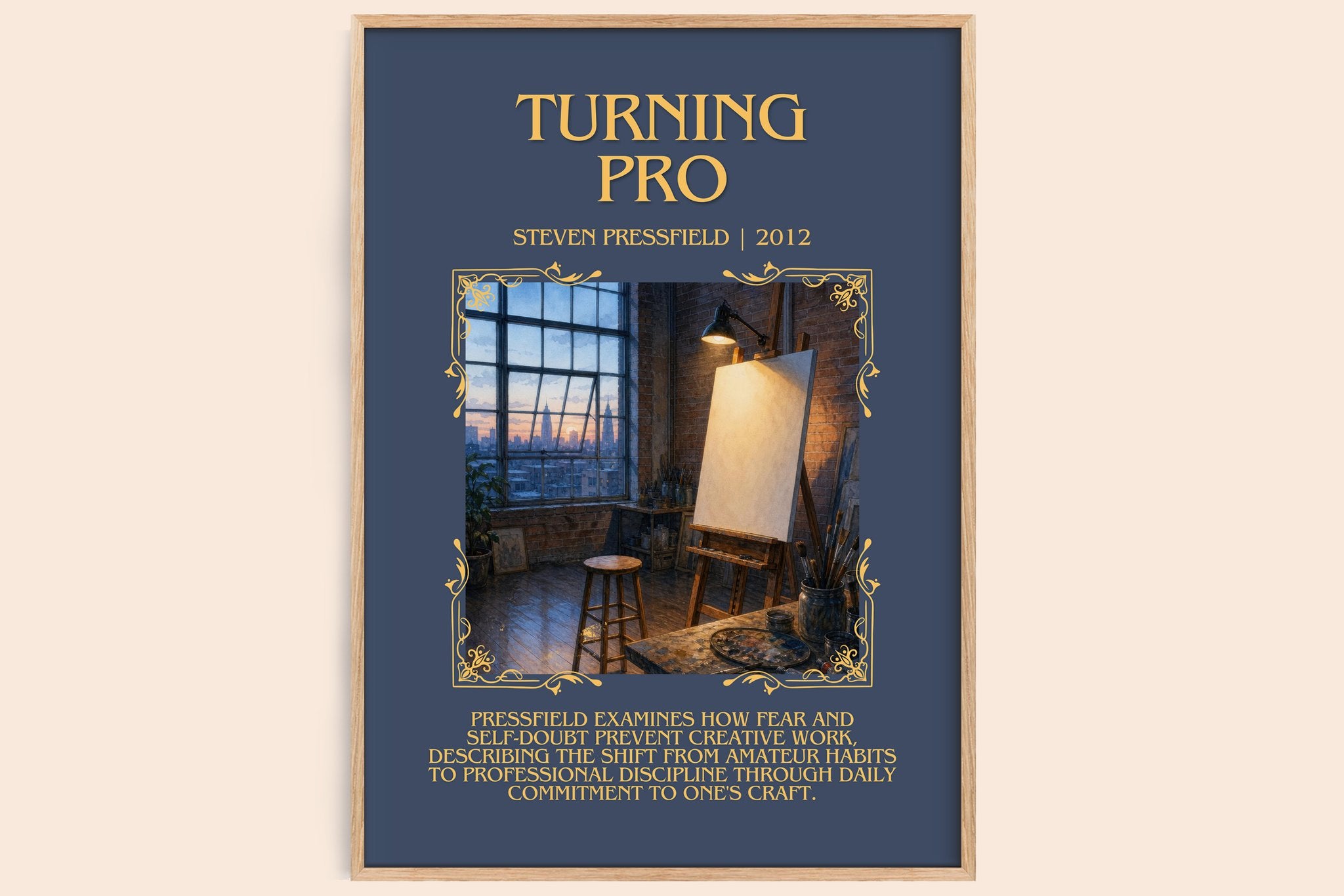 Turning pro Minimalist Book Poster by Steven Pressfield