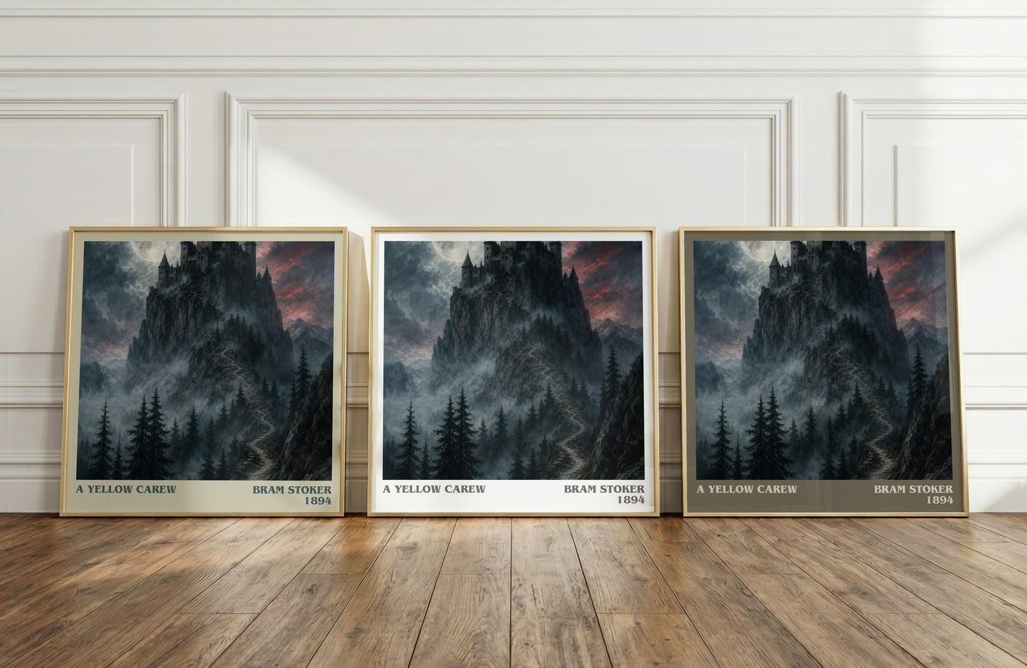 A Yellow Carew literary art print colour and style options – Bram Stoker book art