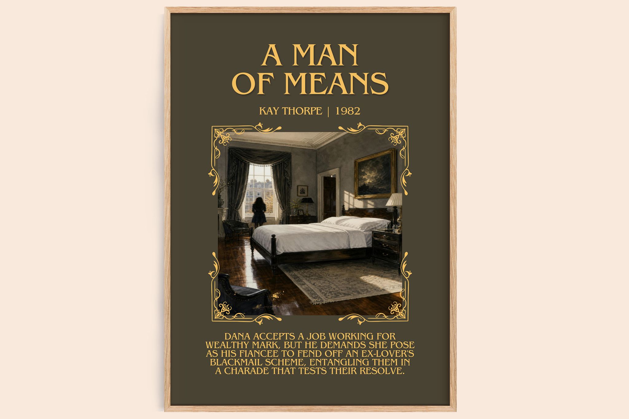 A Man of Means Minimalist Book Poster by Kay Thorpe