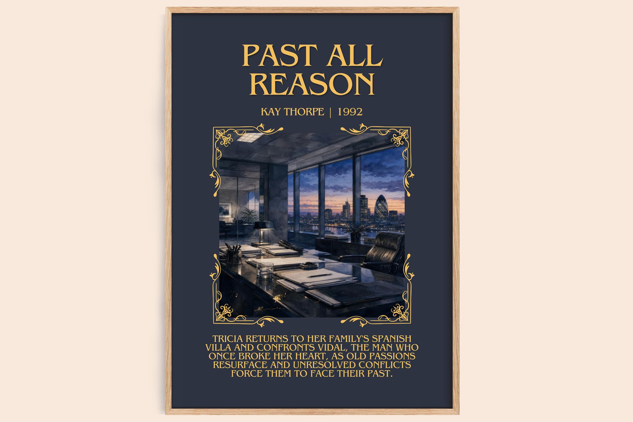 Past All Reason Minimalist Book Poster by Kay Thorpe