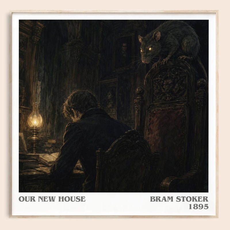 Our New House literary book poster by Bram Stoker – framed literary art print