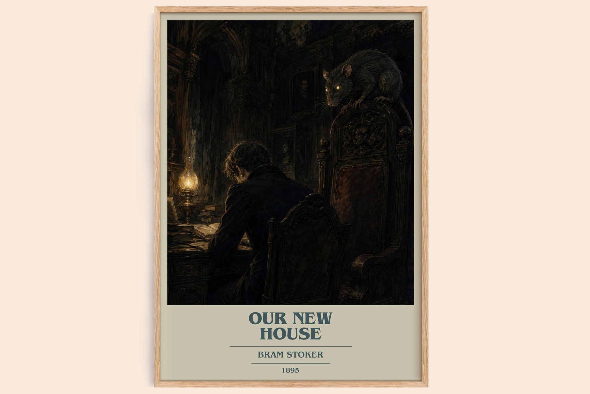 Our New House book cover book poster by Bram Stoker – framed literary art print