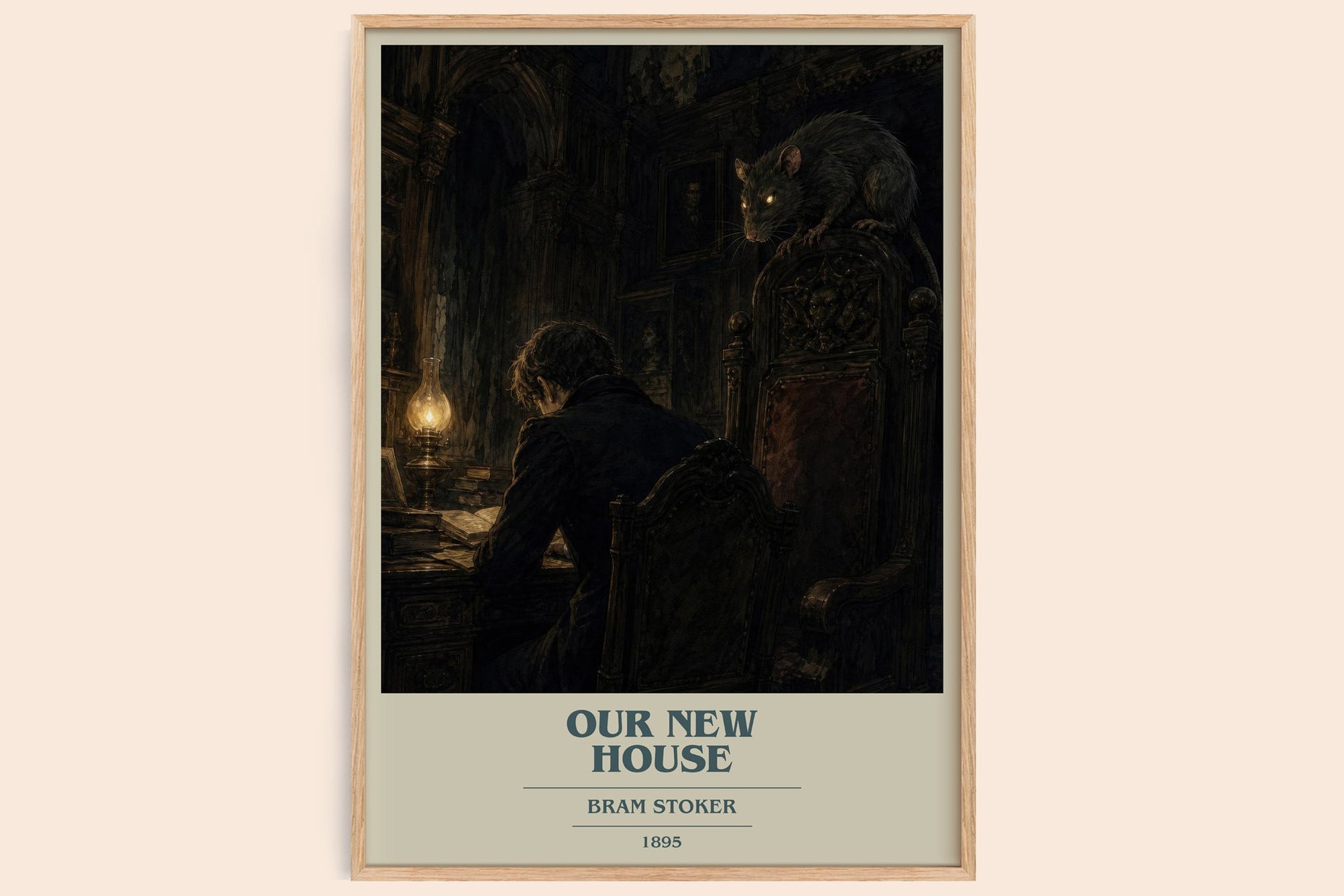 Our New House book cover book poster by Bram Stoker – framed literary art print