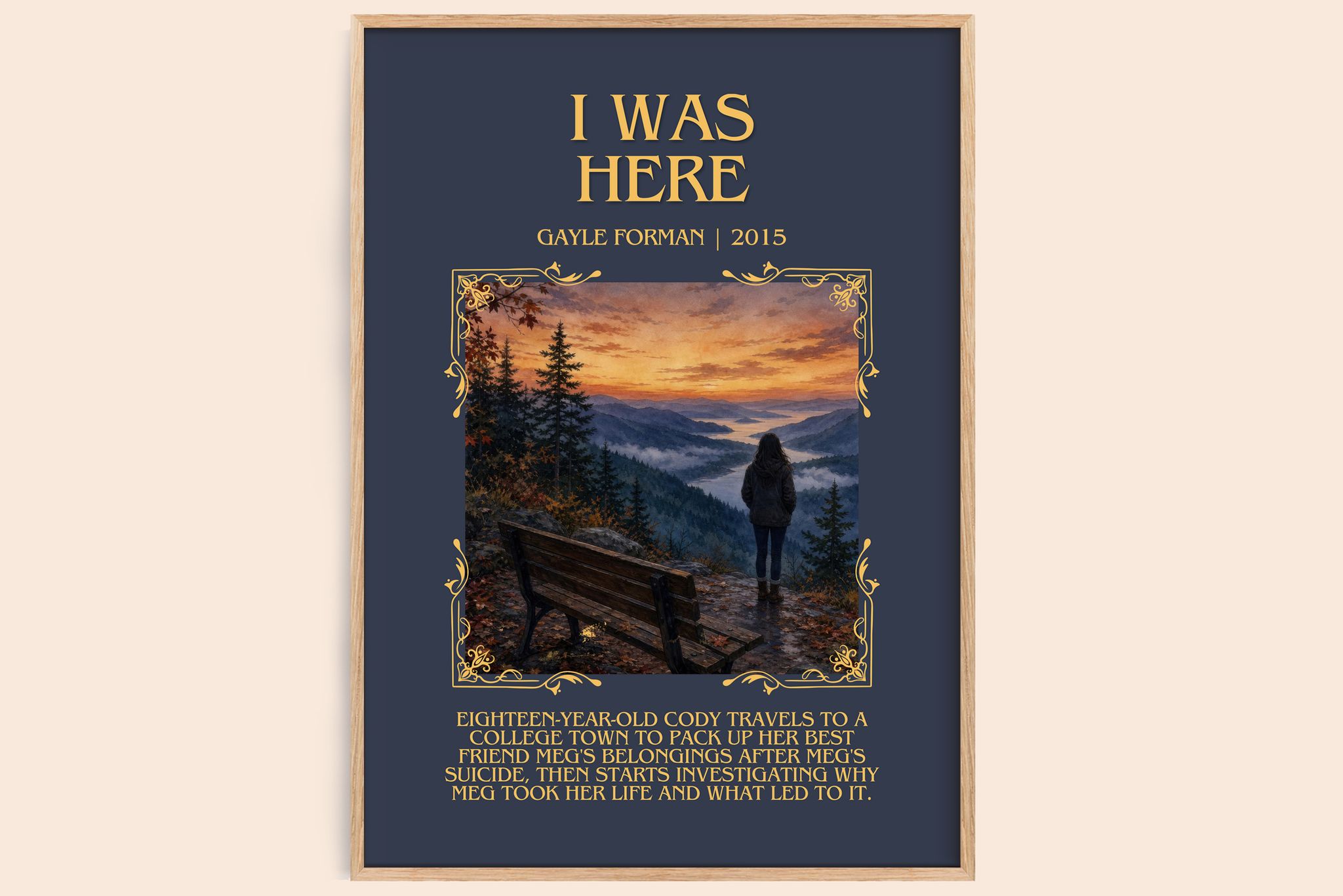 I Was Here Minimalist Book Poster by Gayle Forman