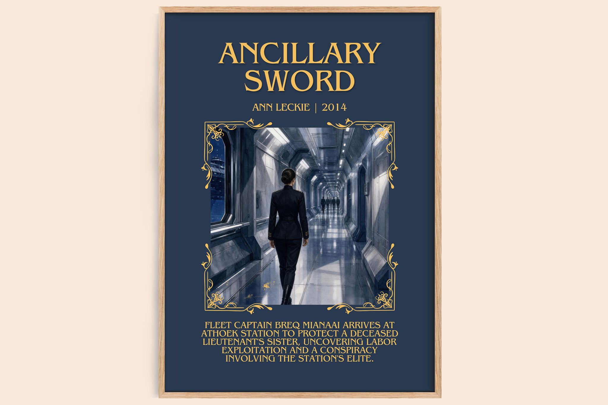 Ancillary Sword Minimalist Book Poster by Ann Leckie