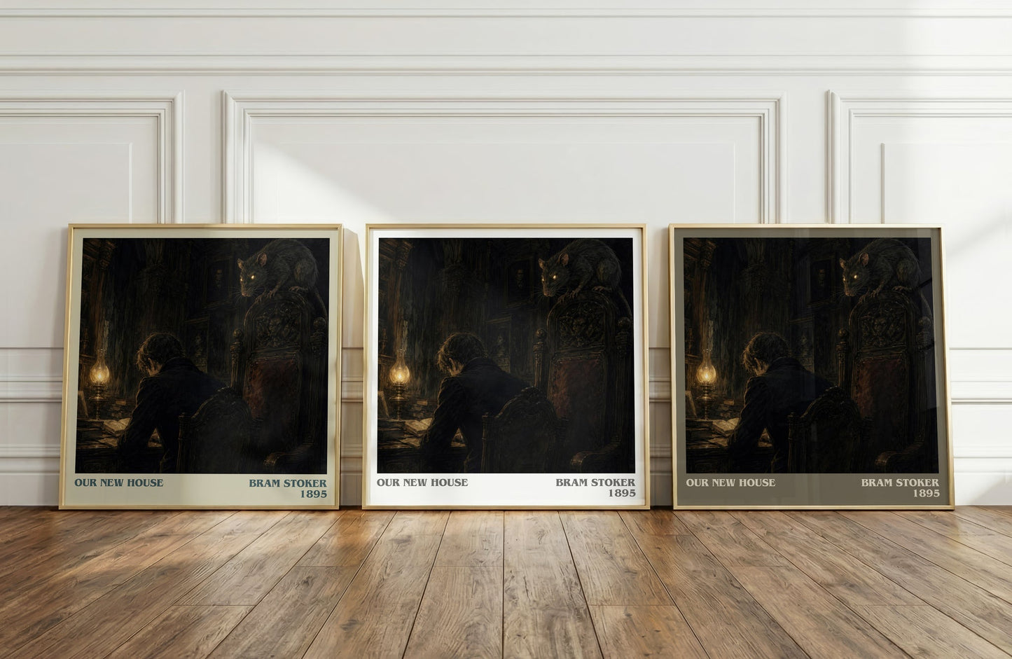 Our New House literary art print colour and style options – Bram Stoker book art