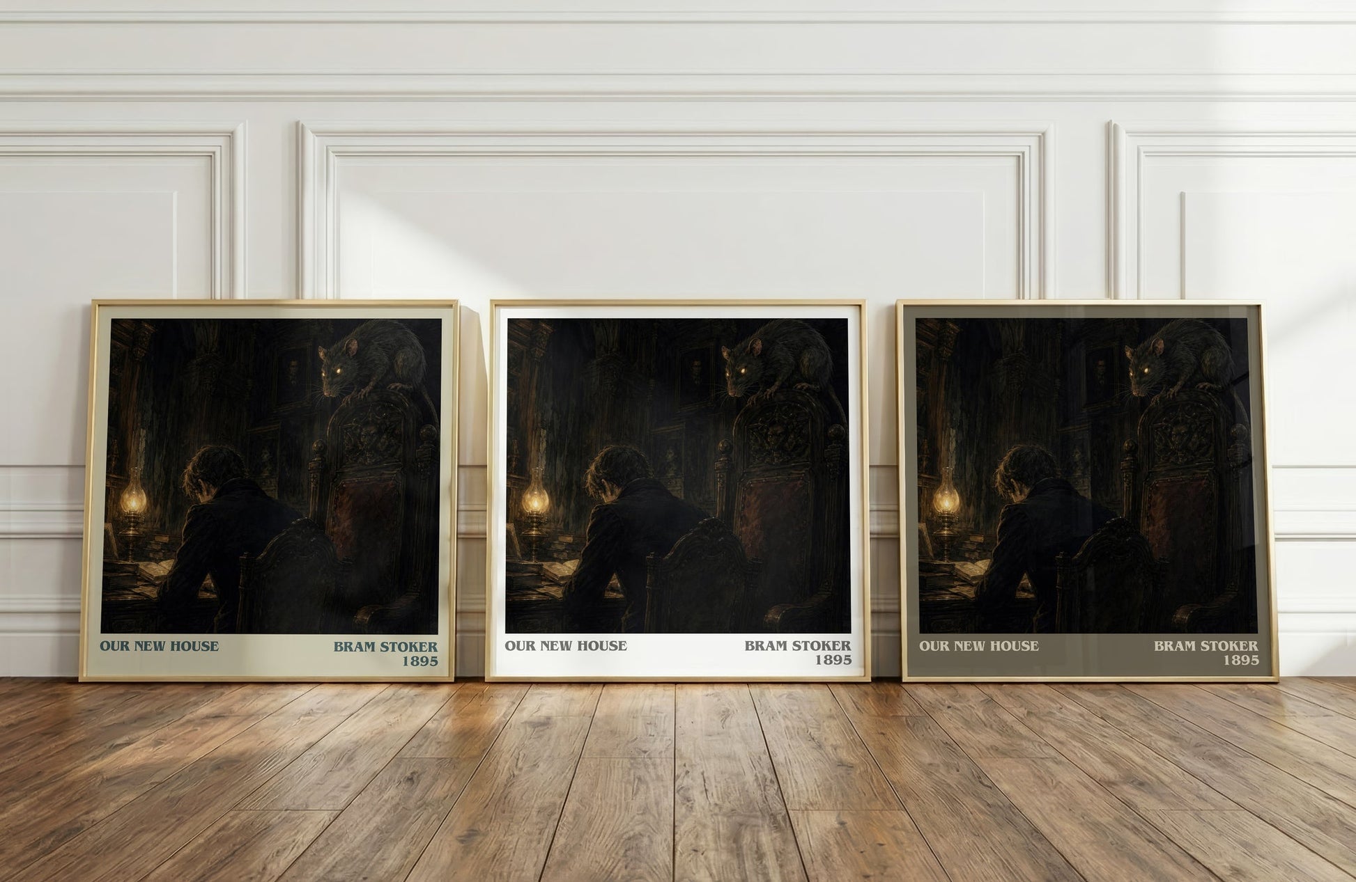 Our New House literary art print colour and style options – Bram Stoker book art
