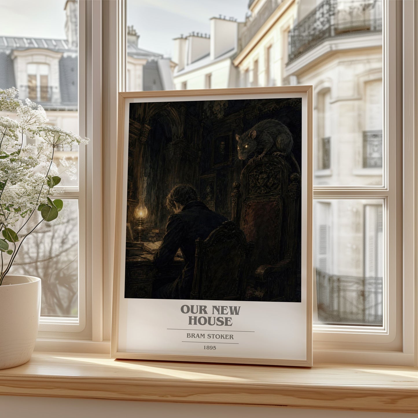 Our New House book cover poster colour and style options – Bram Stoker book art