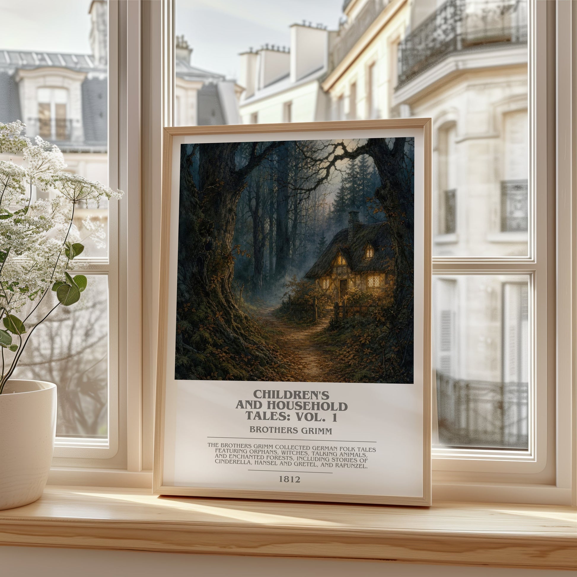 Children'S And Household Tales: Vol. 1 bookish poster colour and style options – Brothers Grimm book art