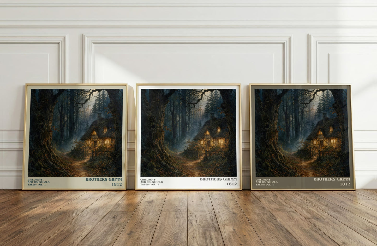 Children'S And Household Tales: Vol. 1 literary art print colour and style options – Brothers Grimm book art