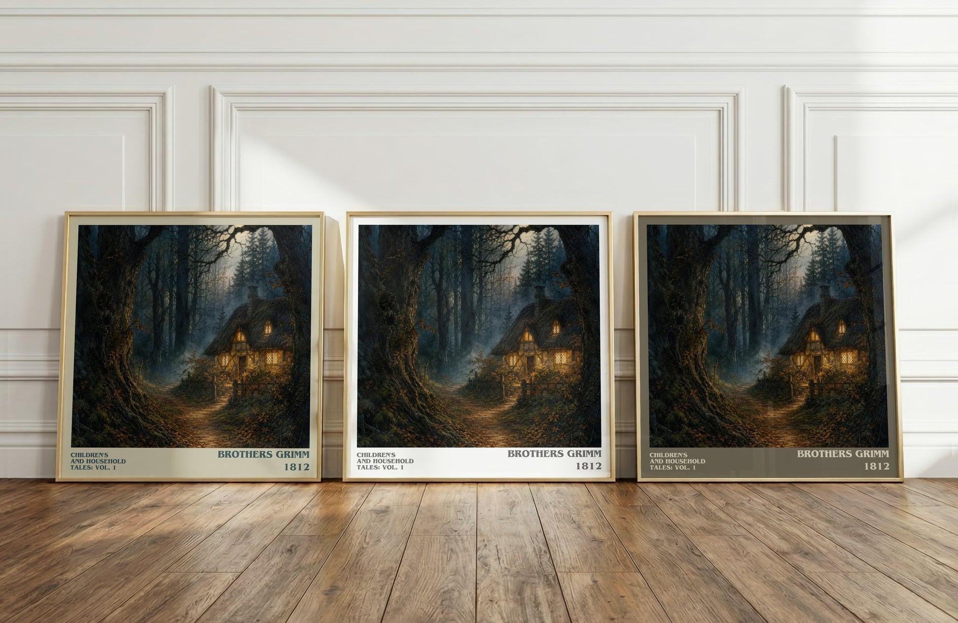 Children'S And Household Tales: Vol. 1 literary art print colour and style options – Brothers Grimm book art