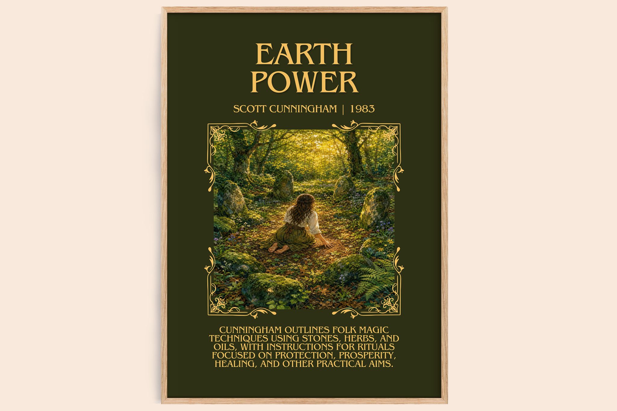 Earth power Minimalist Book Poster by Scott Cunningham