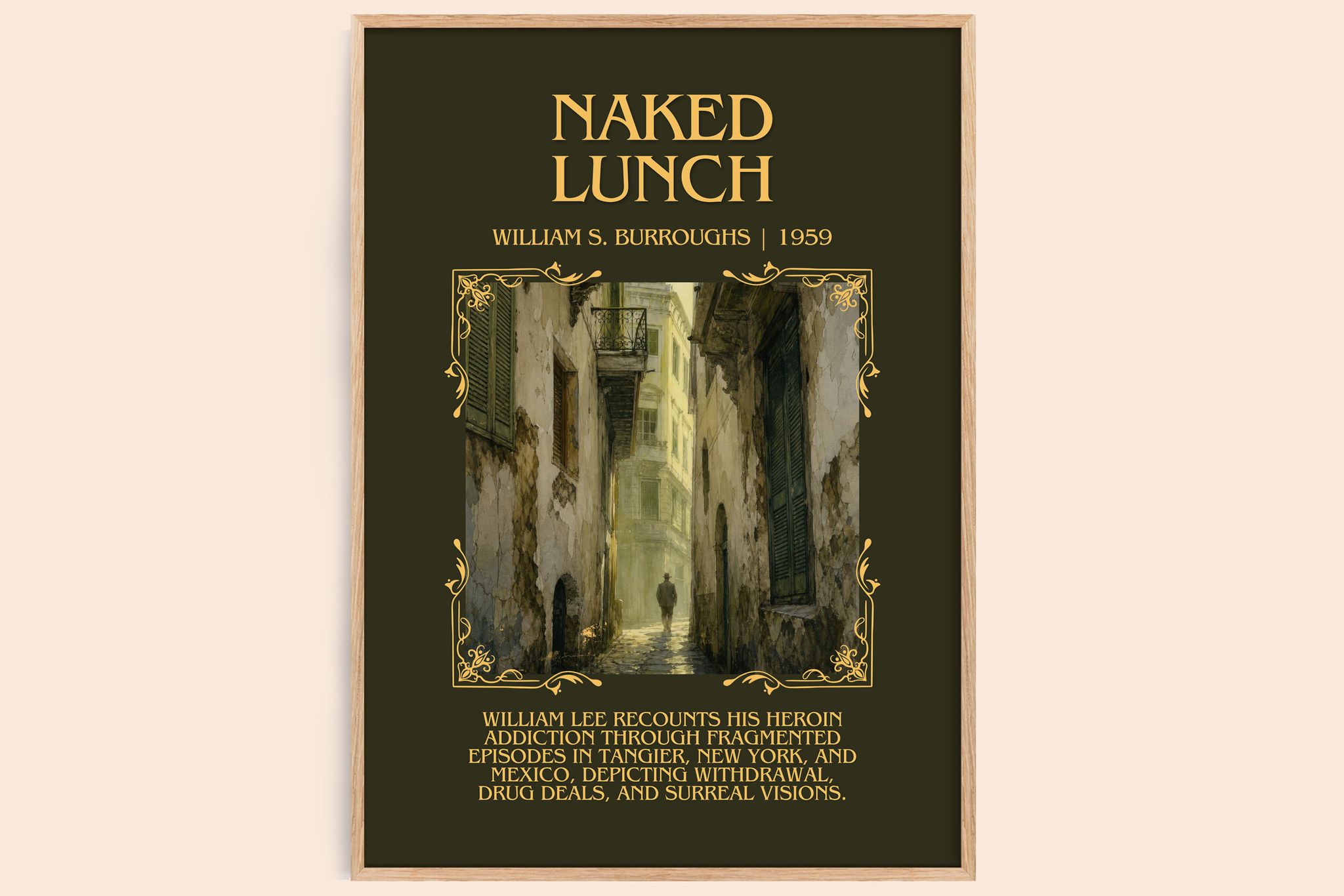 Naked Lunch Minimalist Book Poster by William S. Burroughs