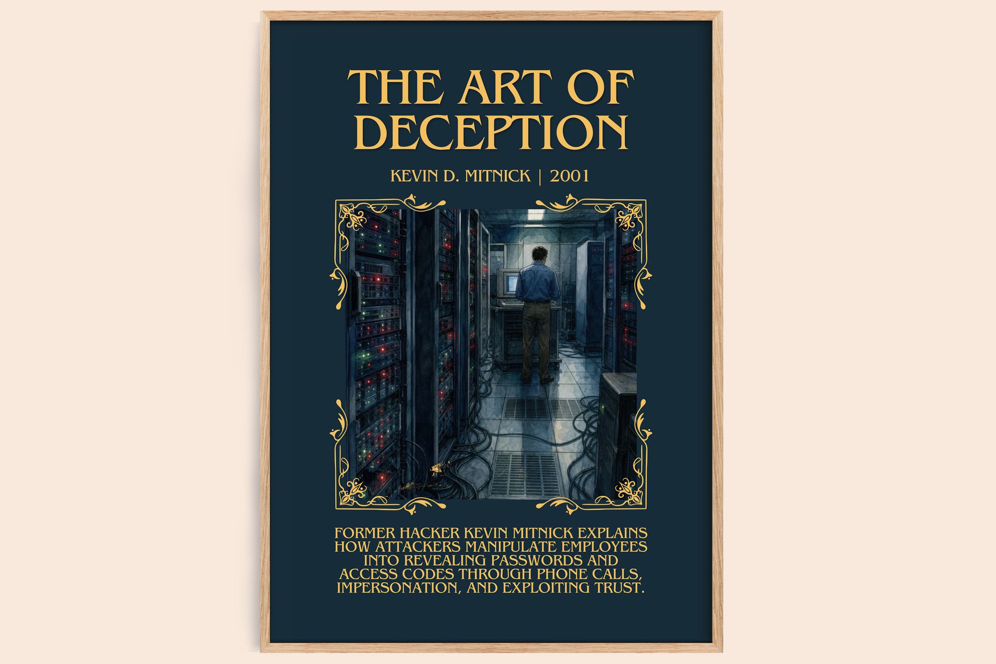 The Art of Deception Minimalist Book Poster by Kevin D. Mitnick