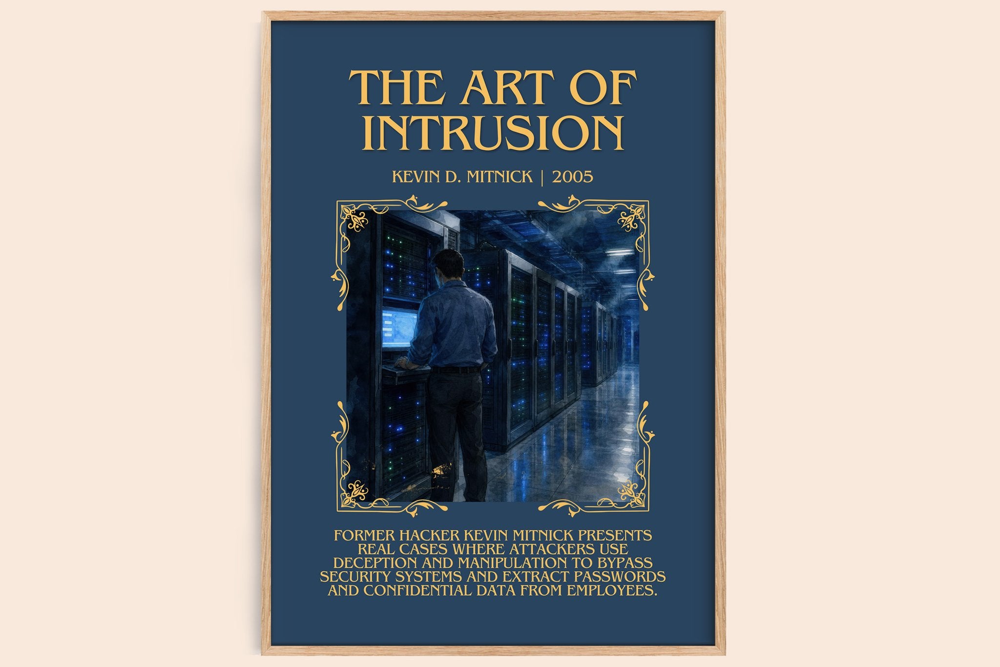 The Art of Intrusion Minimalist Book Poster by Kevin D. Mitnick