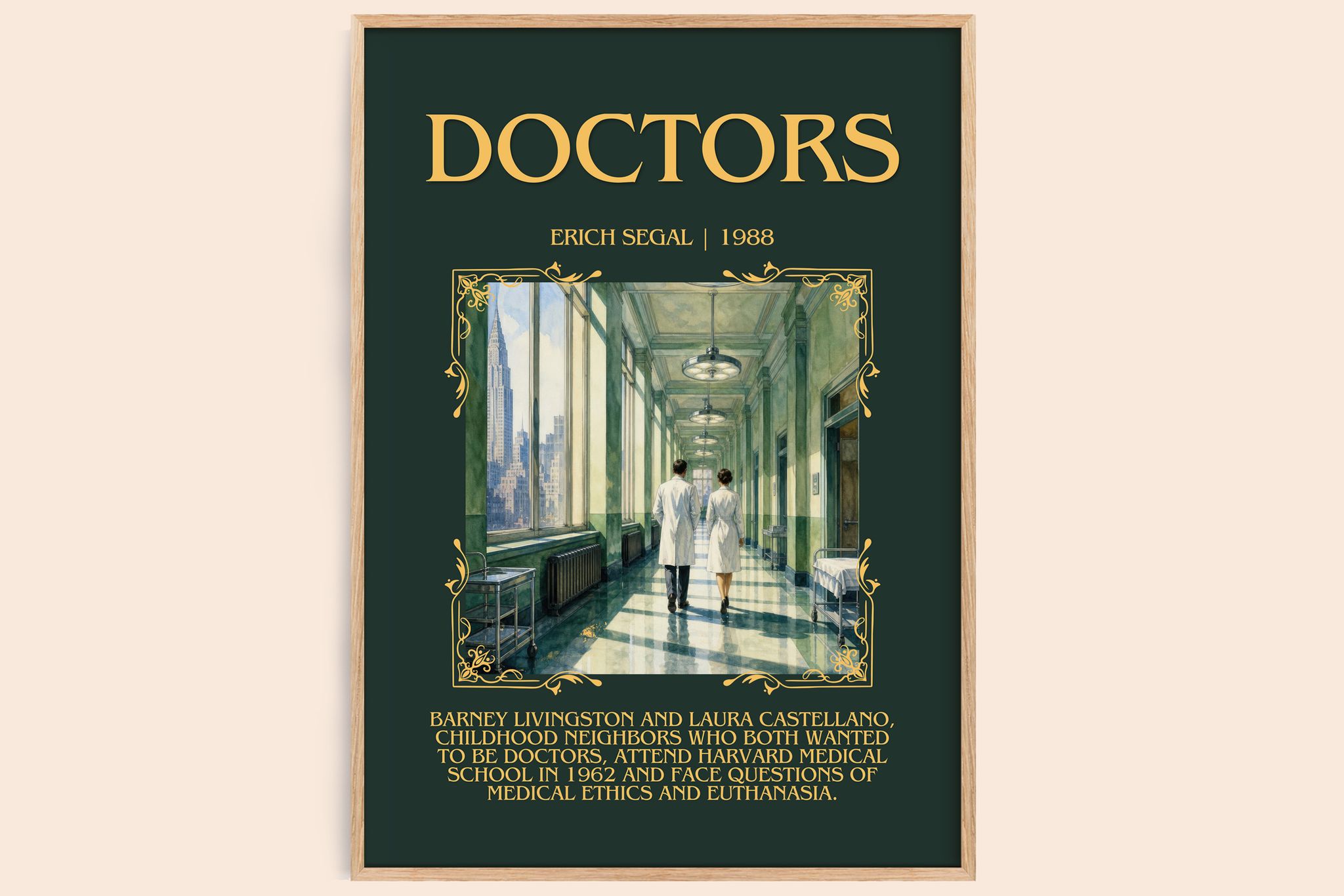 Doctors Minimalist Book Poster by Erich Segal
