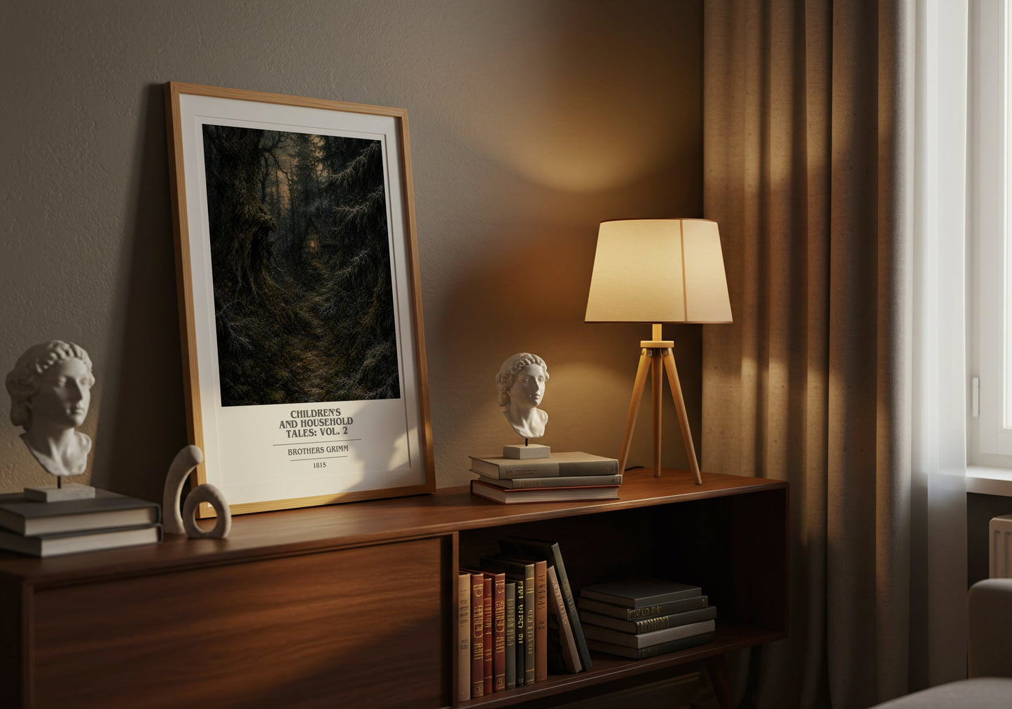 Children'S And Household Tales: Vol. 2 book cover book poster framed on wall – childrens wall art