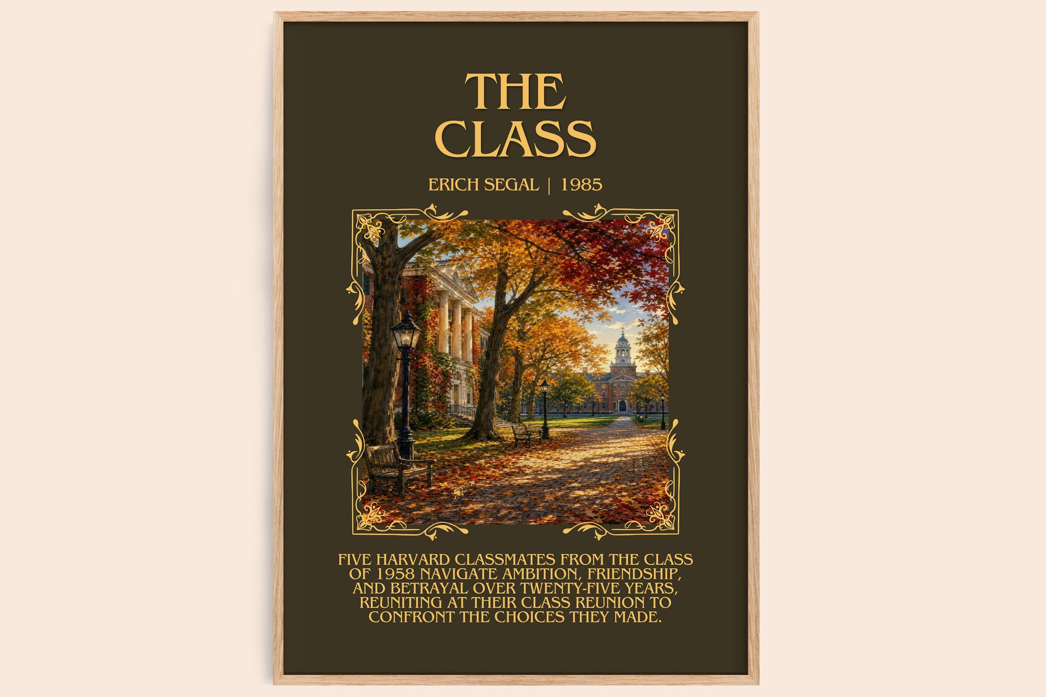 The class Minimalist Book Poster by Erich Segal