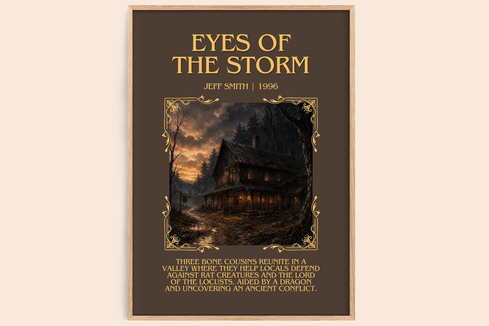 Eyes of the Storm Minimalist Book Poster by Jeff Smith