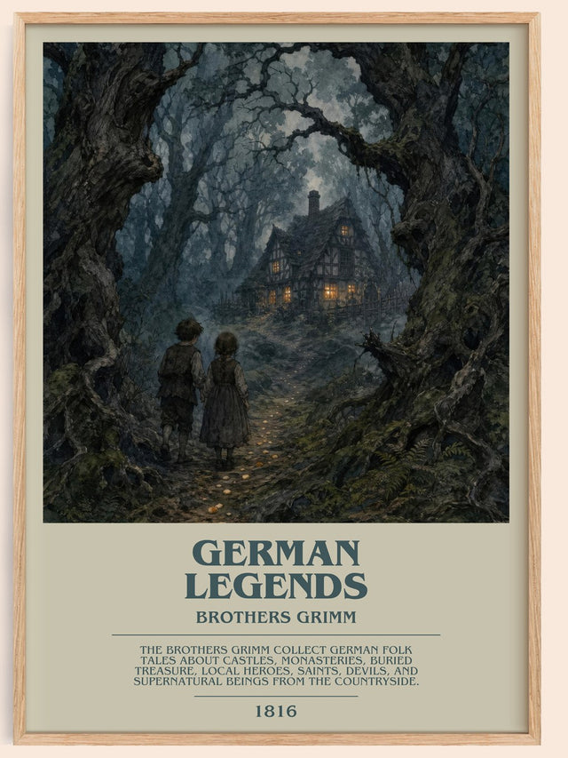 German Legends Bookish Wall Art by Brothers Grimm