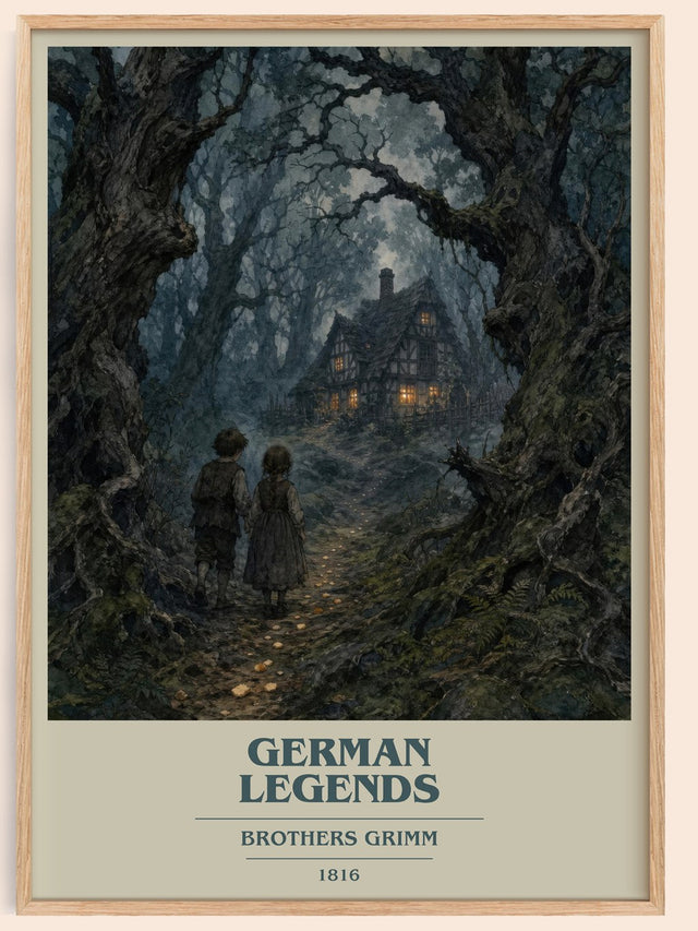 German Legends Book Cover Poster by Brothers Grimm