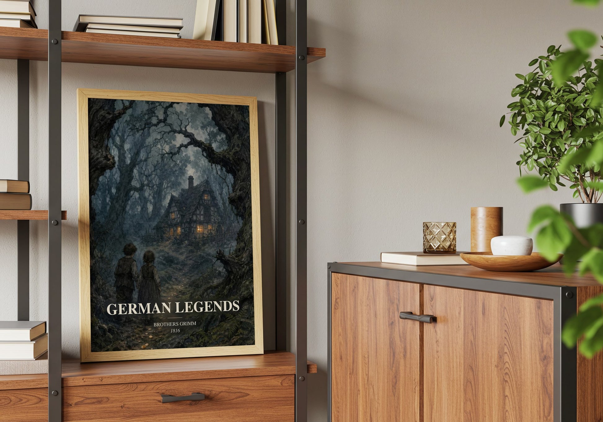 German Legends book watercolour illustration paper finish options – matte satin gloss