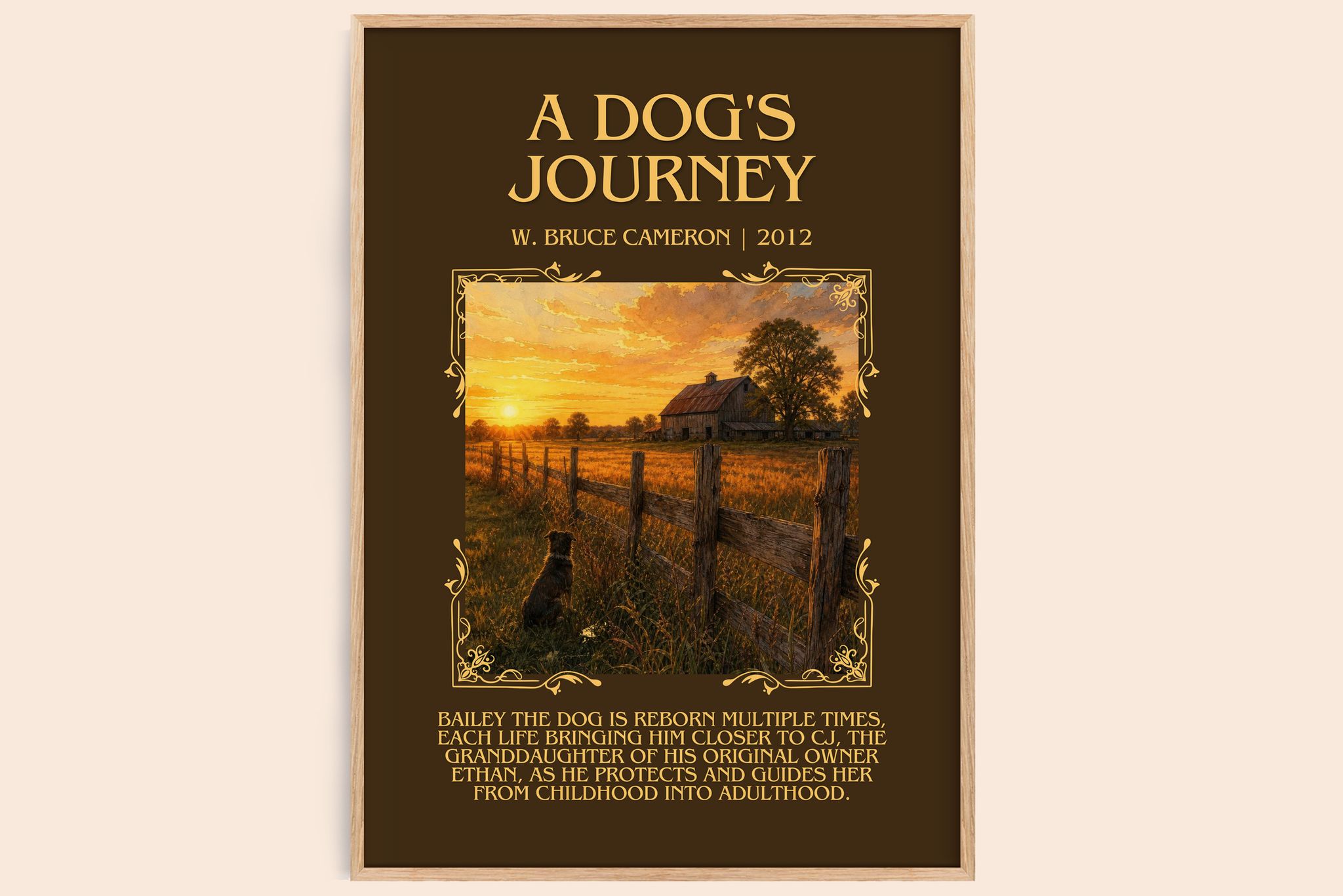 A dog's journey Minimalist Book Poster by W. Bruce Cameron