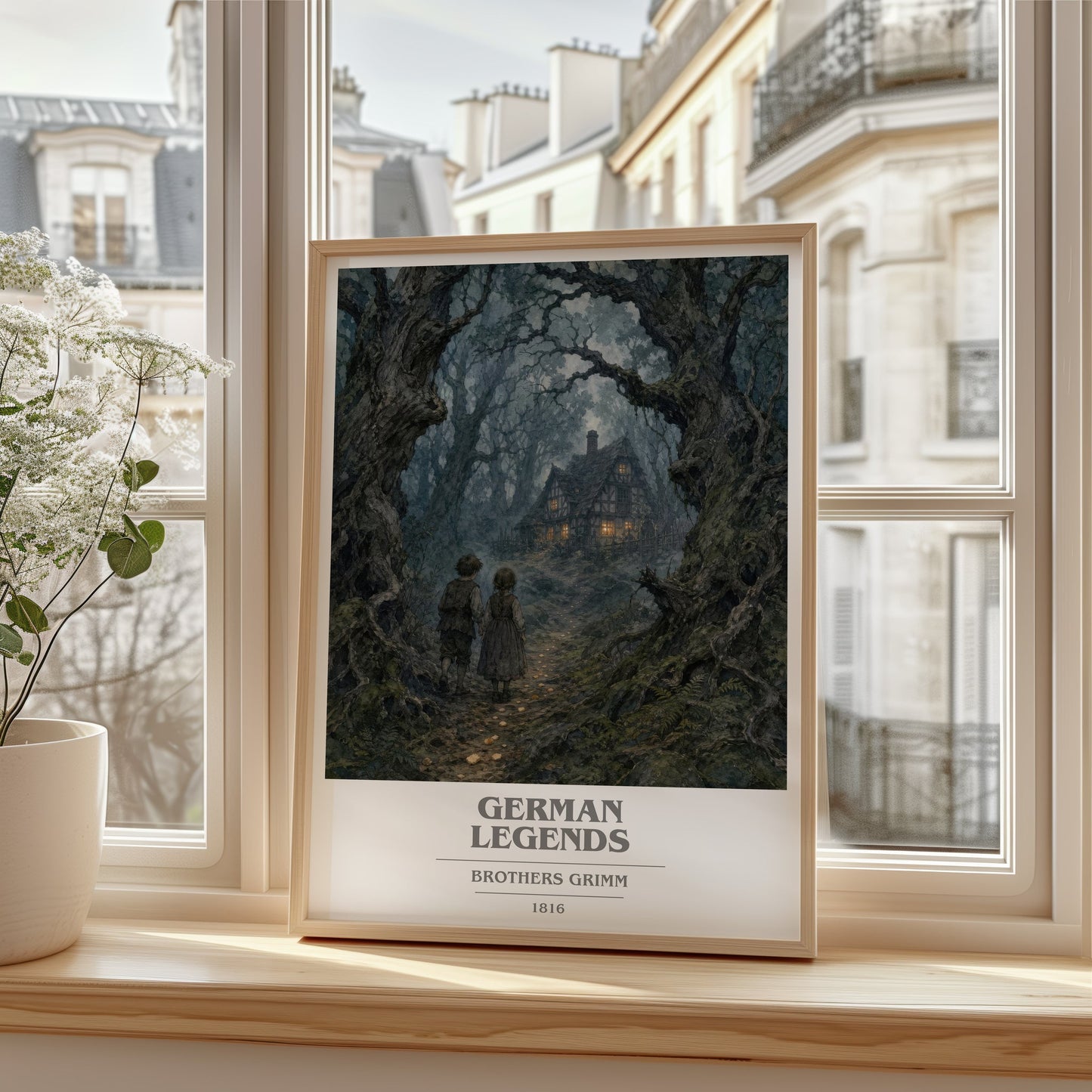 German Legends book cover poster colour and style options – Brothers Grimm book art