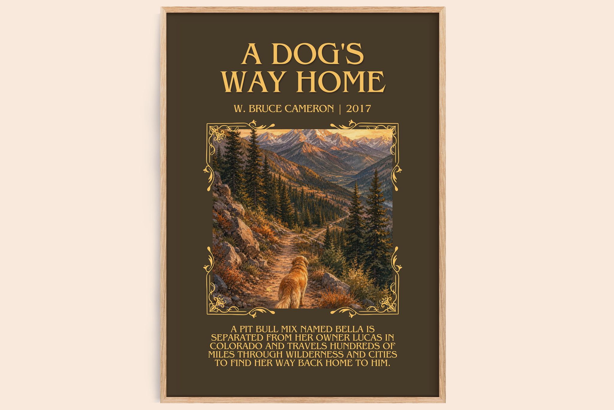 A Dog's Way Home Minimalist Book Poster by W. Bruce Cameron