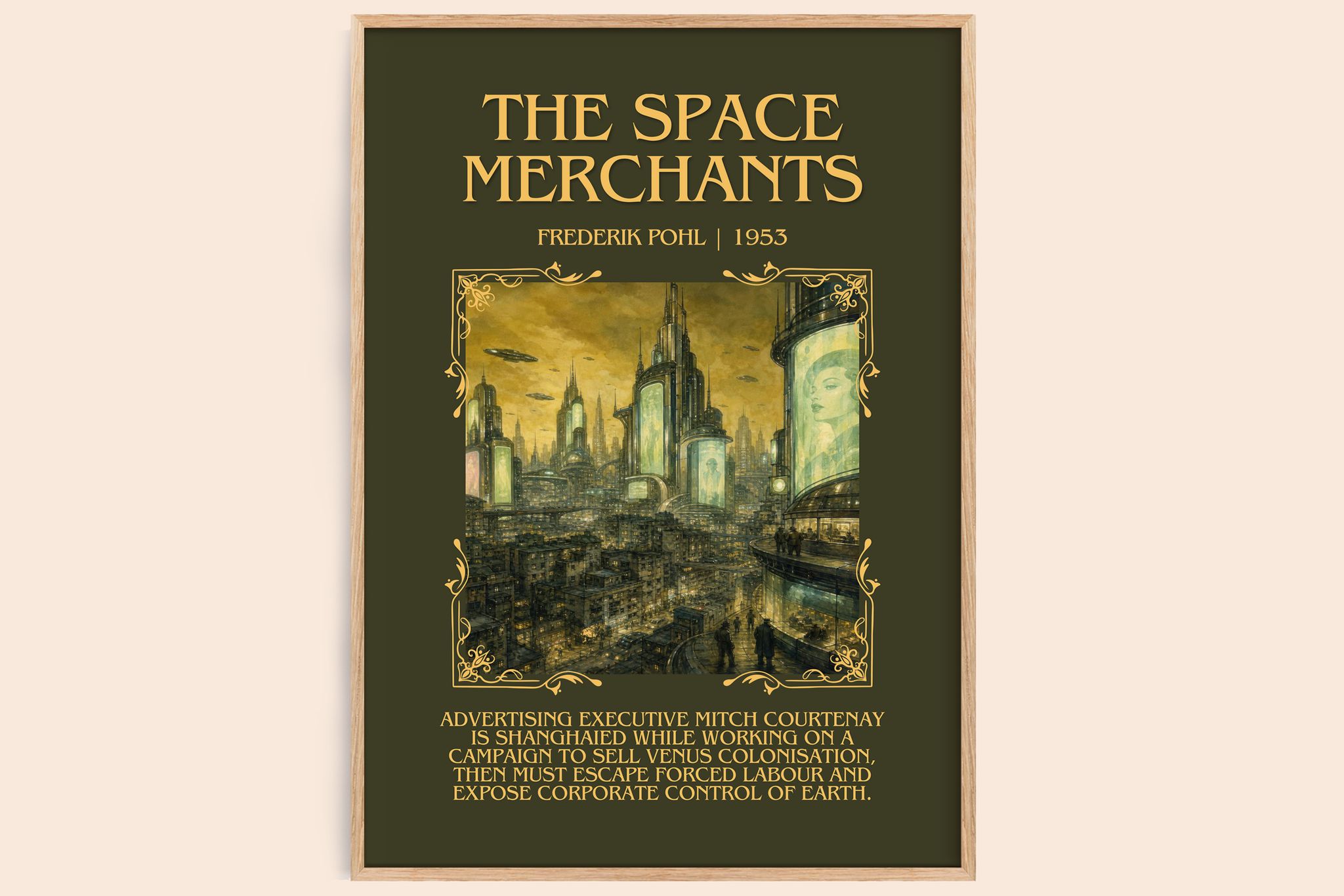 The Space Merchants Minimalist Book Poster by Frederik Pohl