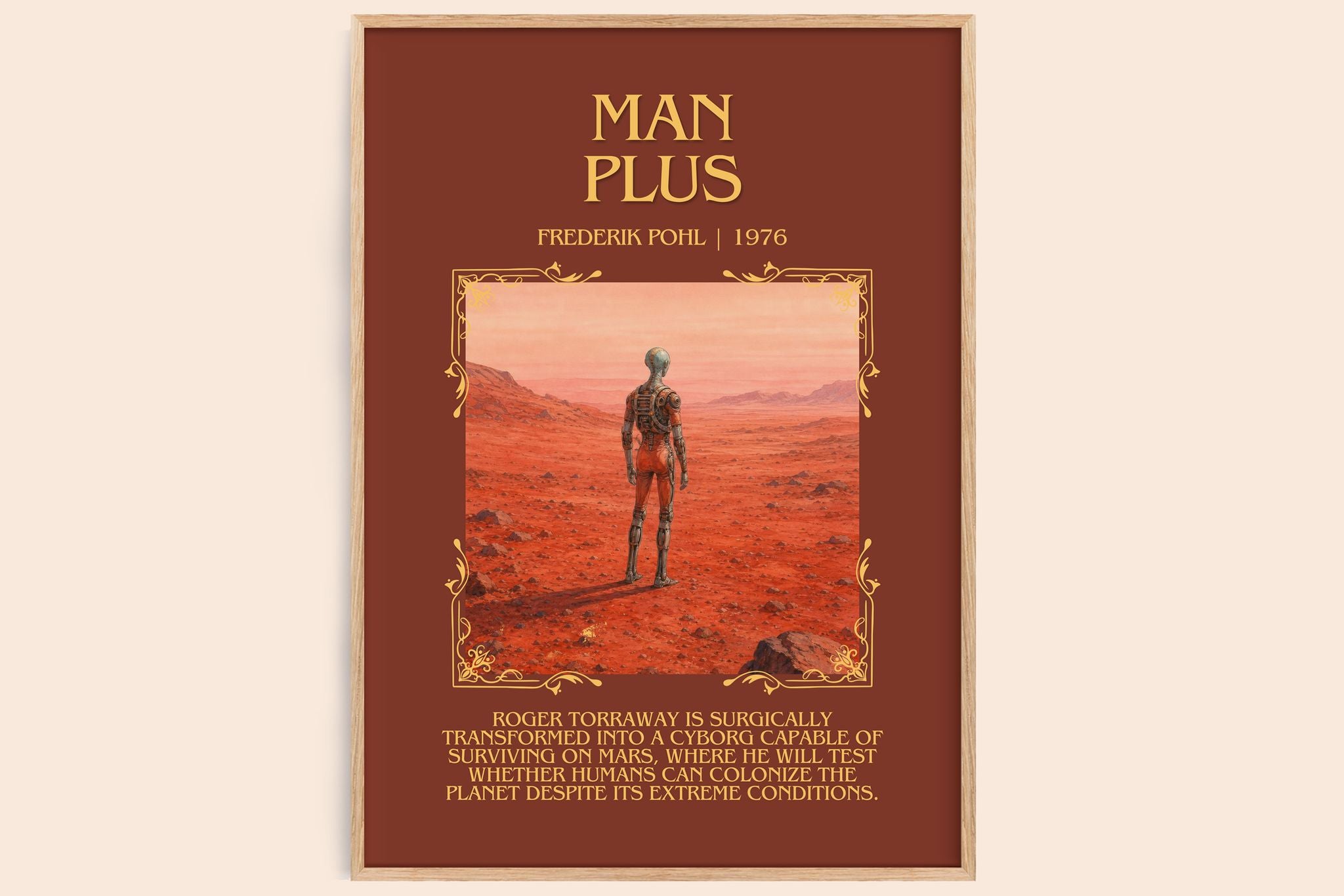 Man Plus Minimalist Book Poster by Frederik Pohl