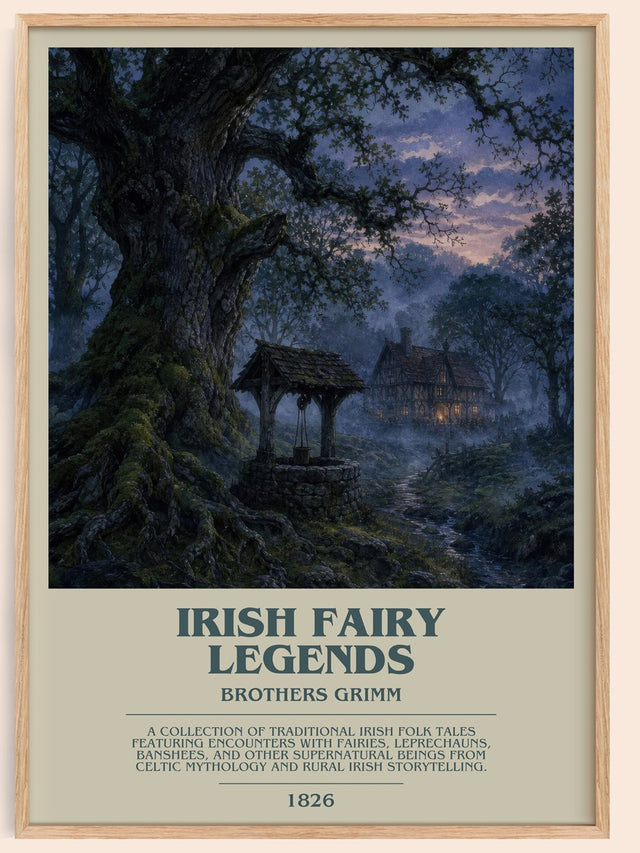 Irish Fairy Legends Bookish Wall Art by Brothers Grimm