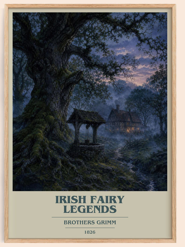 Irish Fairy Legends Book Cover Poster by Brothers Grimm