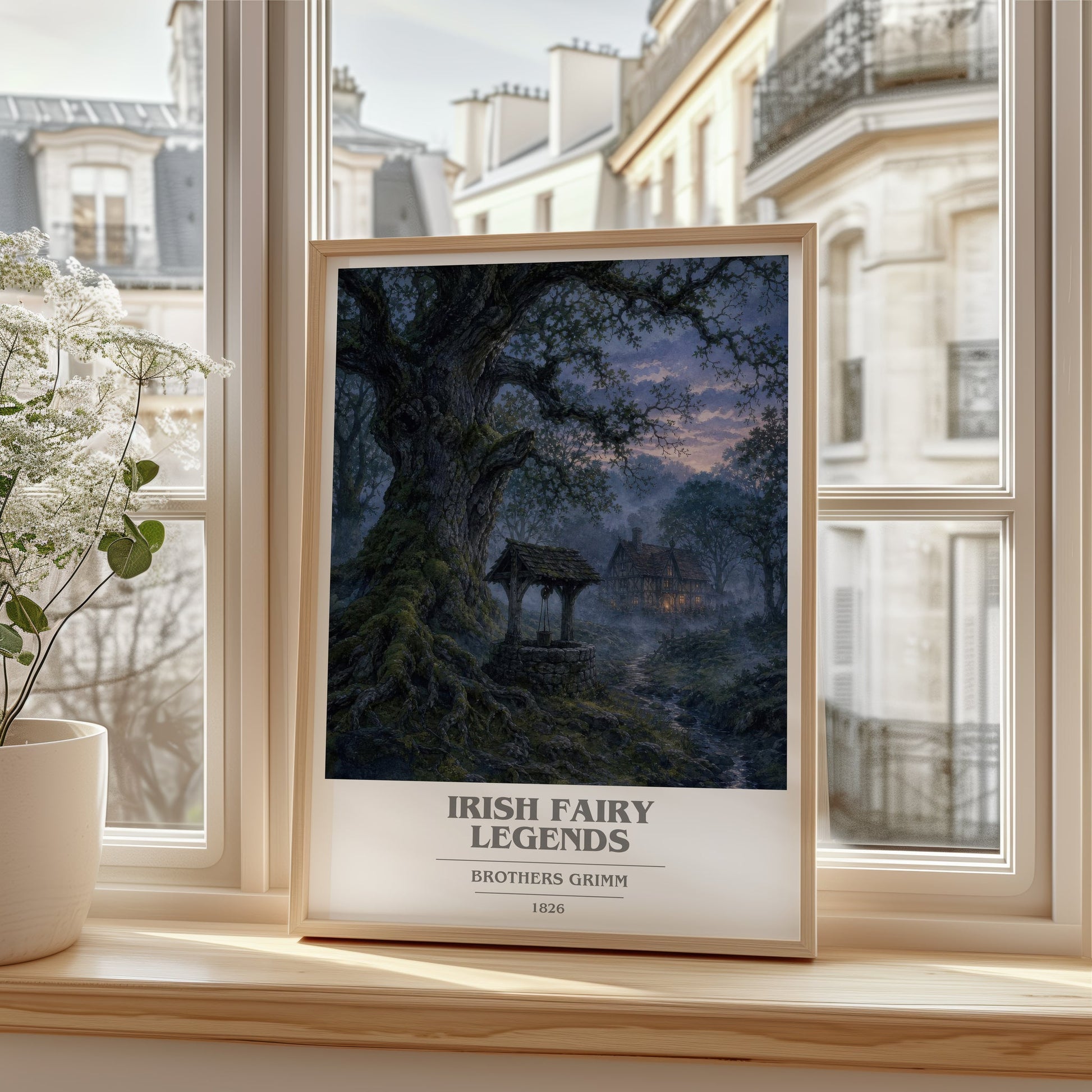 Irish Fairy Legends book cover poster colour and style options – Brothers Grimm book art