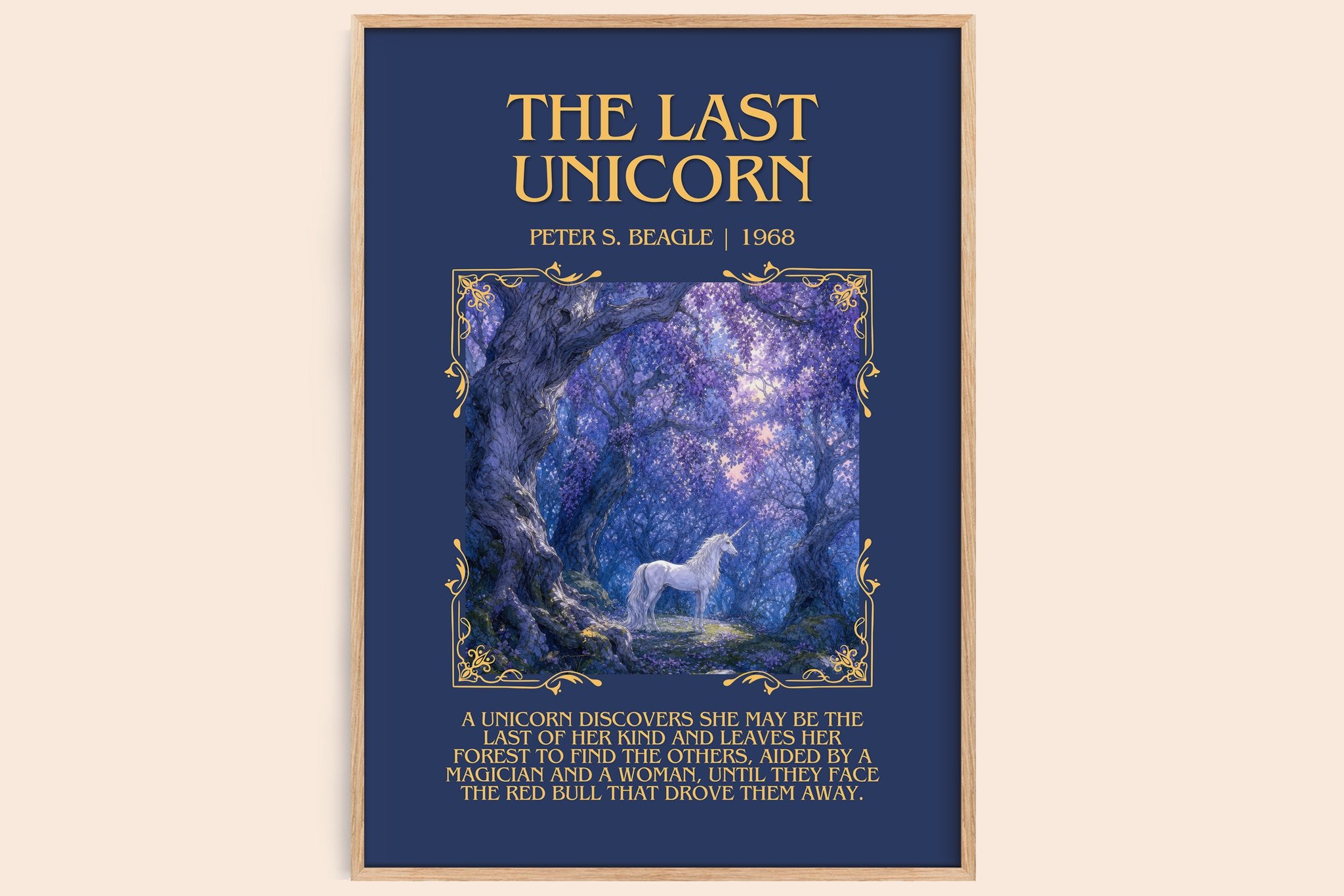 The Last Unicorn Minimalist Book Poster by Peter S. Beagle