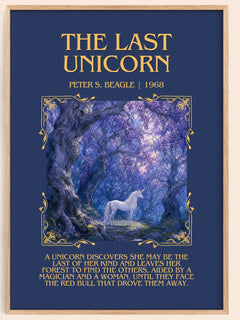 The Last Unicorn Minimalist Book Poster by Peter S. Beagle – image 1