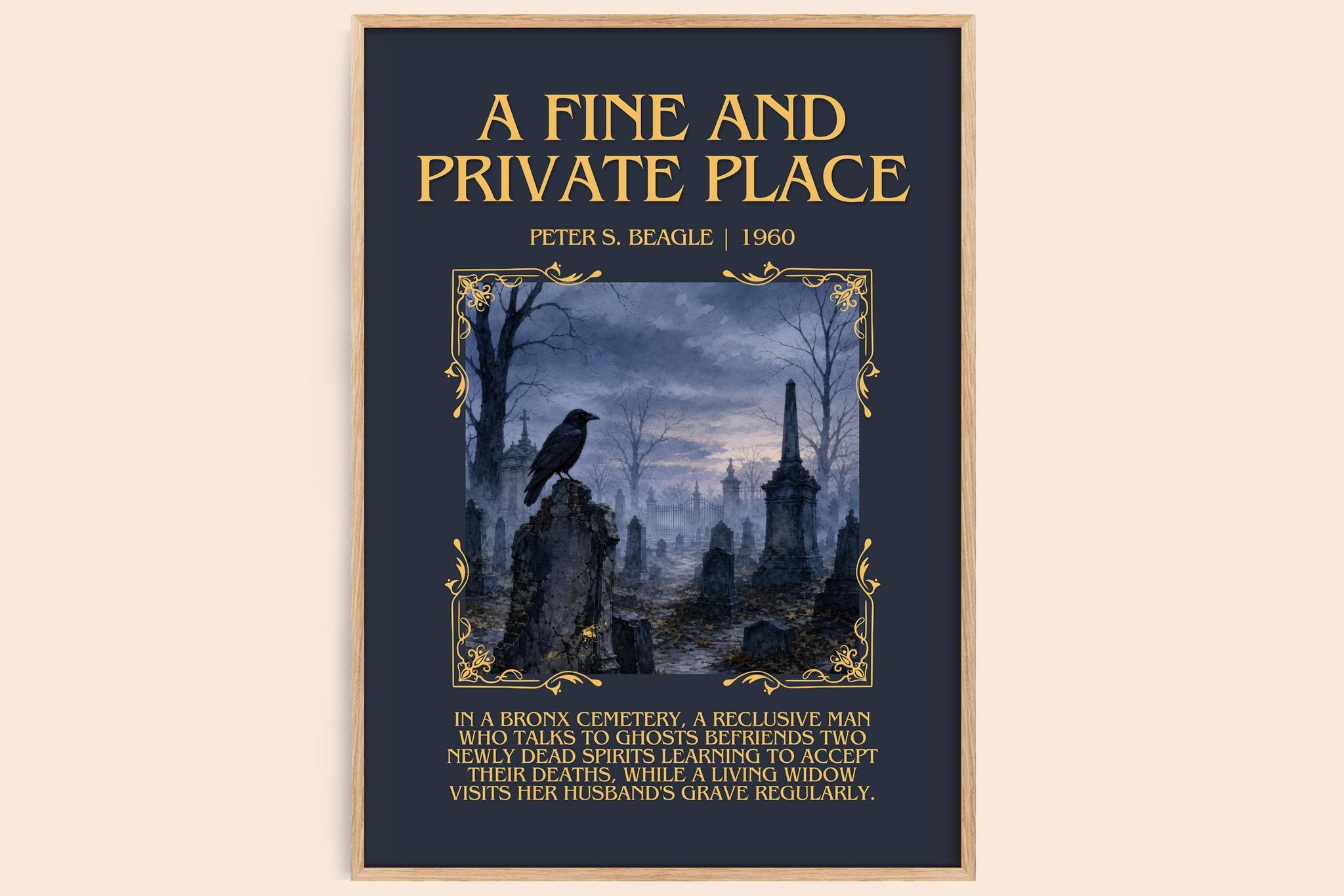 A Fine and Private Place Minimalist Book Poster by Peter S. Beagle