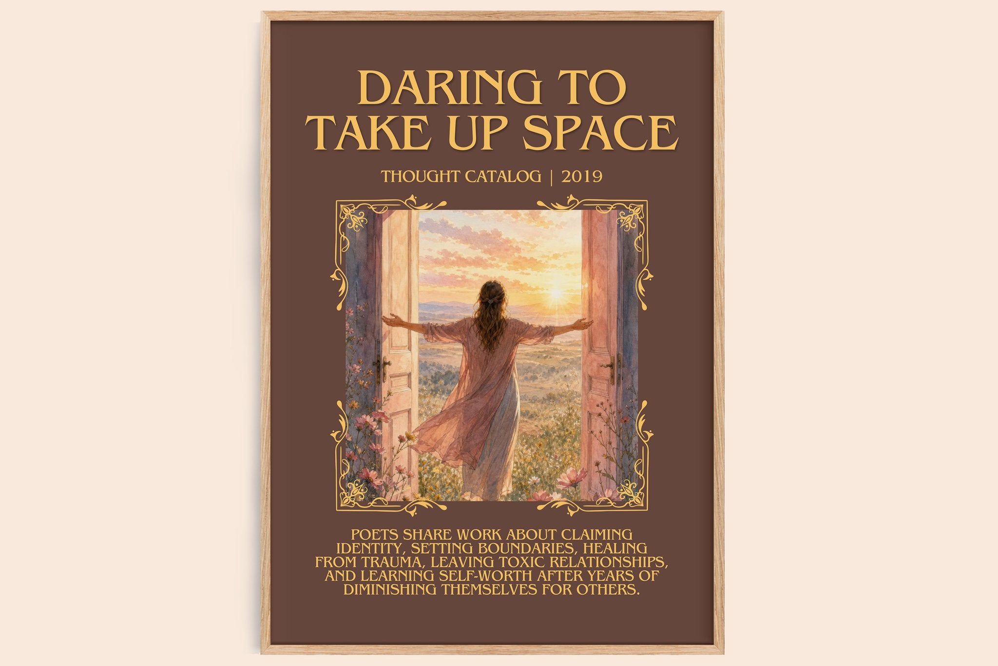 Daring To Take Up Space Minimalist Book Poster by Thought Catalog