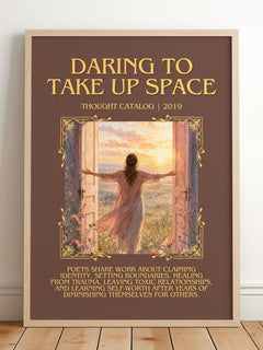 Daring To Take Up Space Minimalist Book Poster by Thought Catalog – image 2