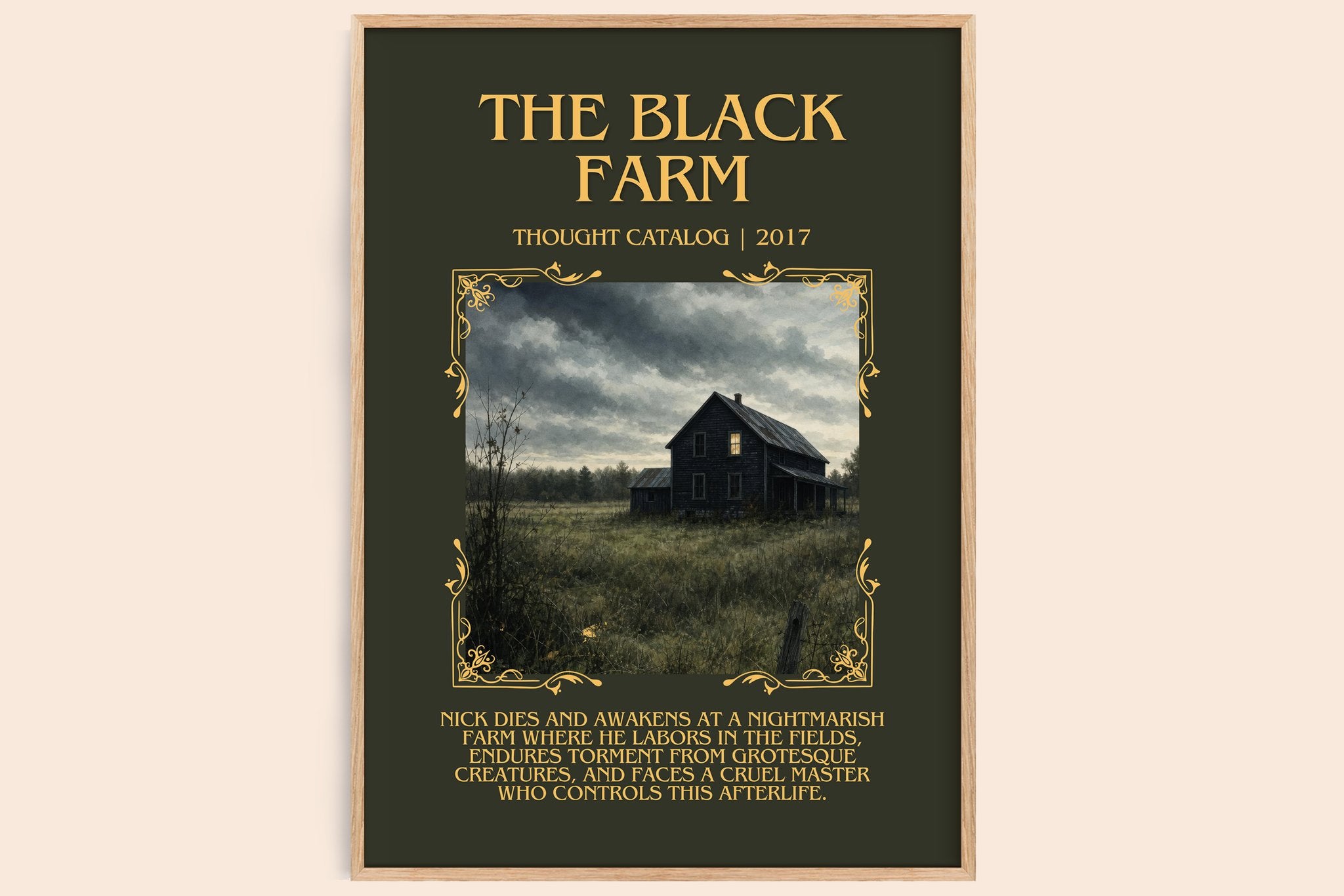The Black Farm Minimalist Book Poster by Thought Catalog