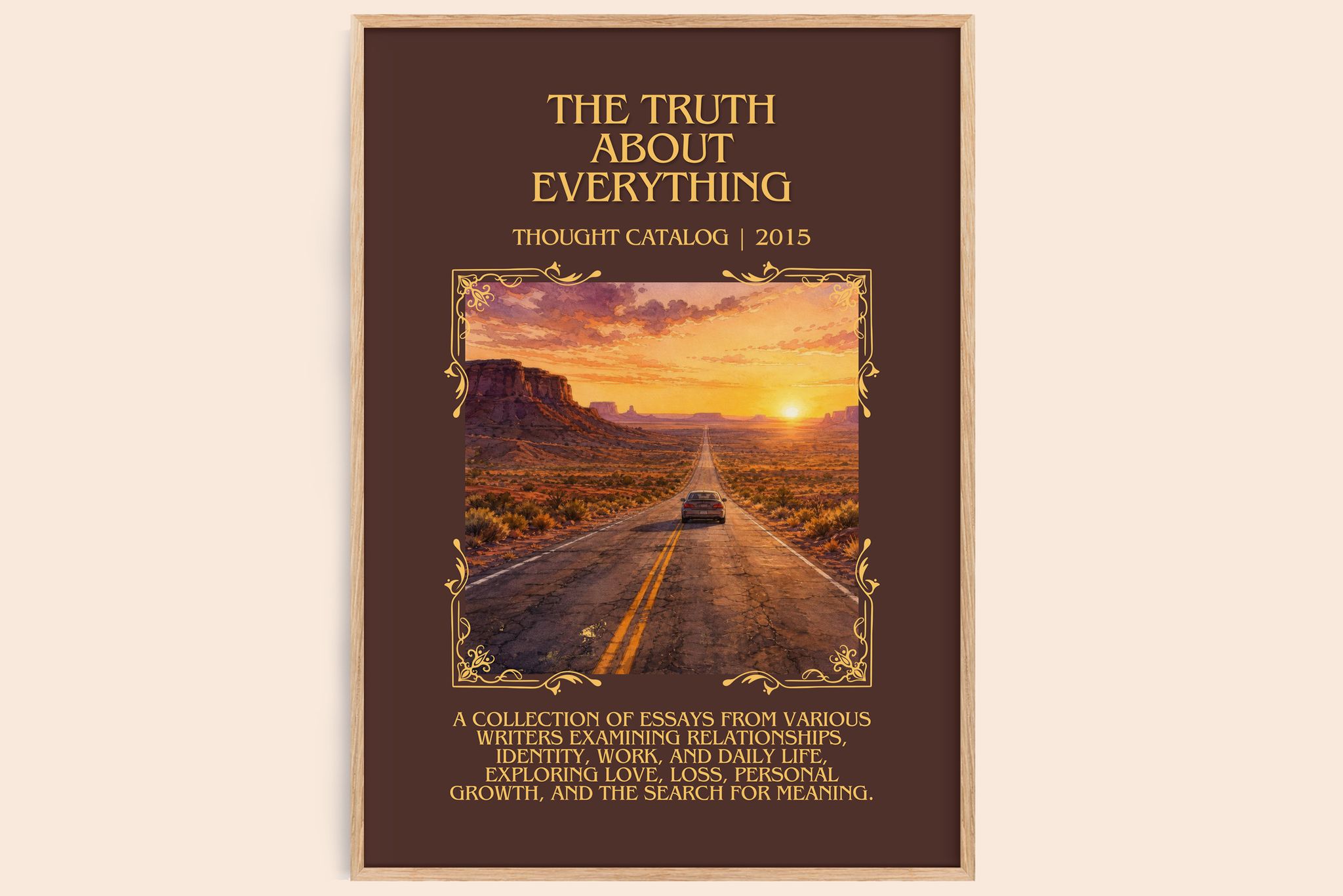 The Truth About Everything Minimalist Book Poster by Thought Catalog