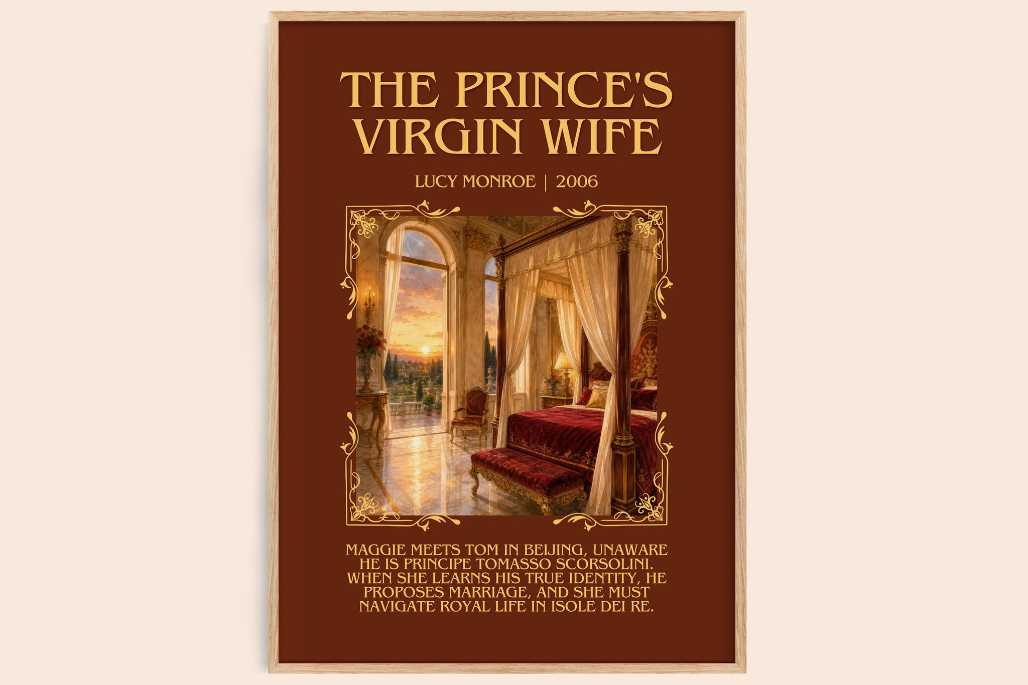 The Prince's Virgin Wife Minimalist Book Poster by Lucy Monroe