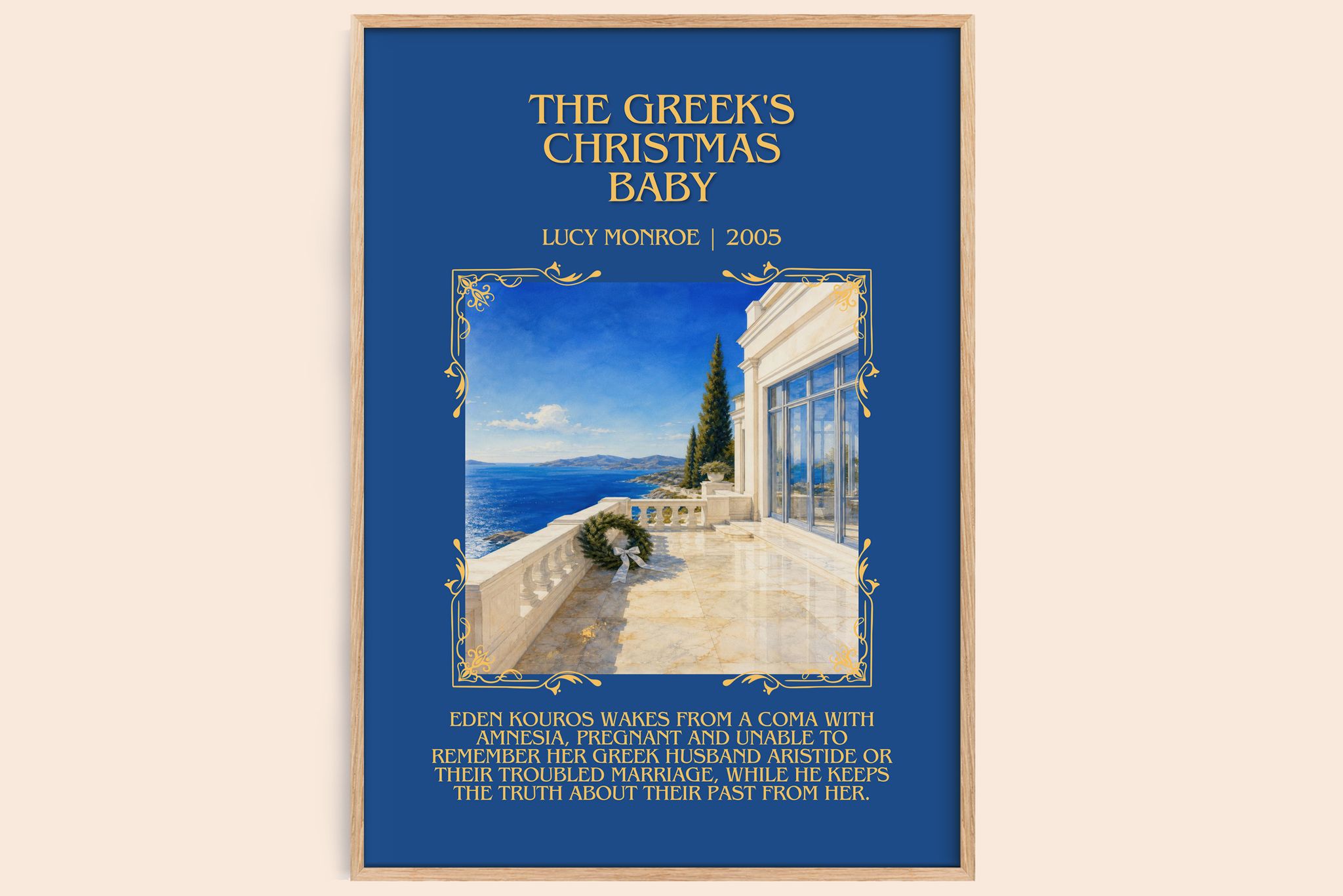 The Greek's Christmas Baby Minimalist Book Poster by Lucy Monroe