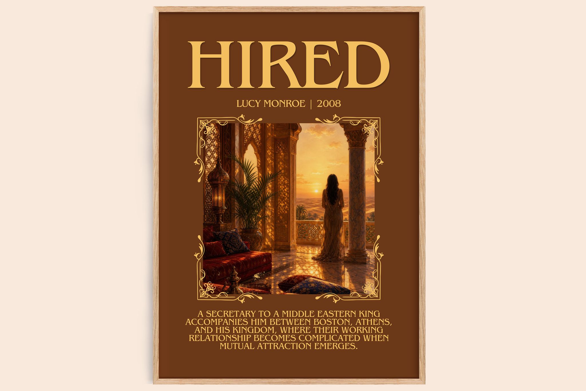 Hired Minimalist Book Poster by Lucy Monroe