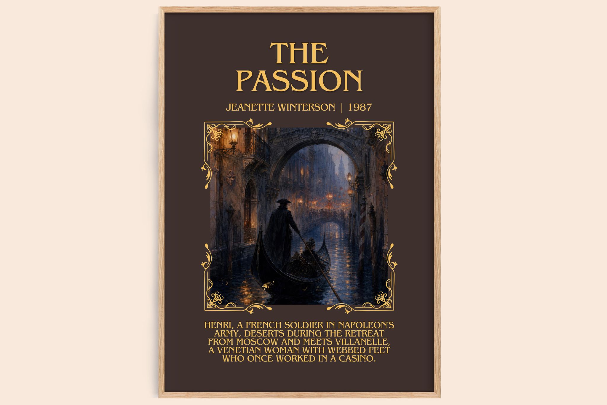 The passion Minimalist Book Poster by Jeanette Winterson