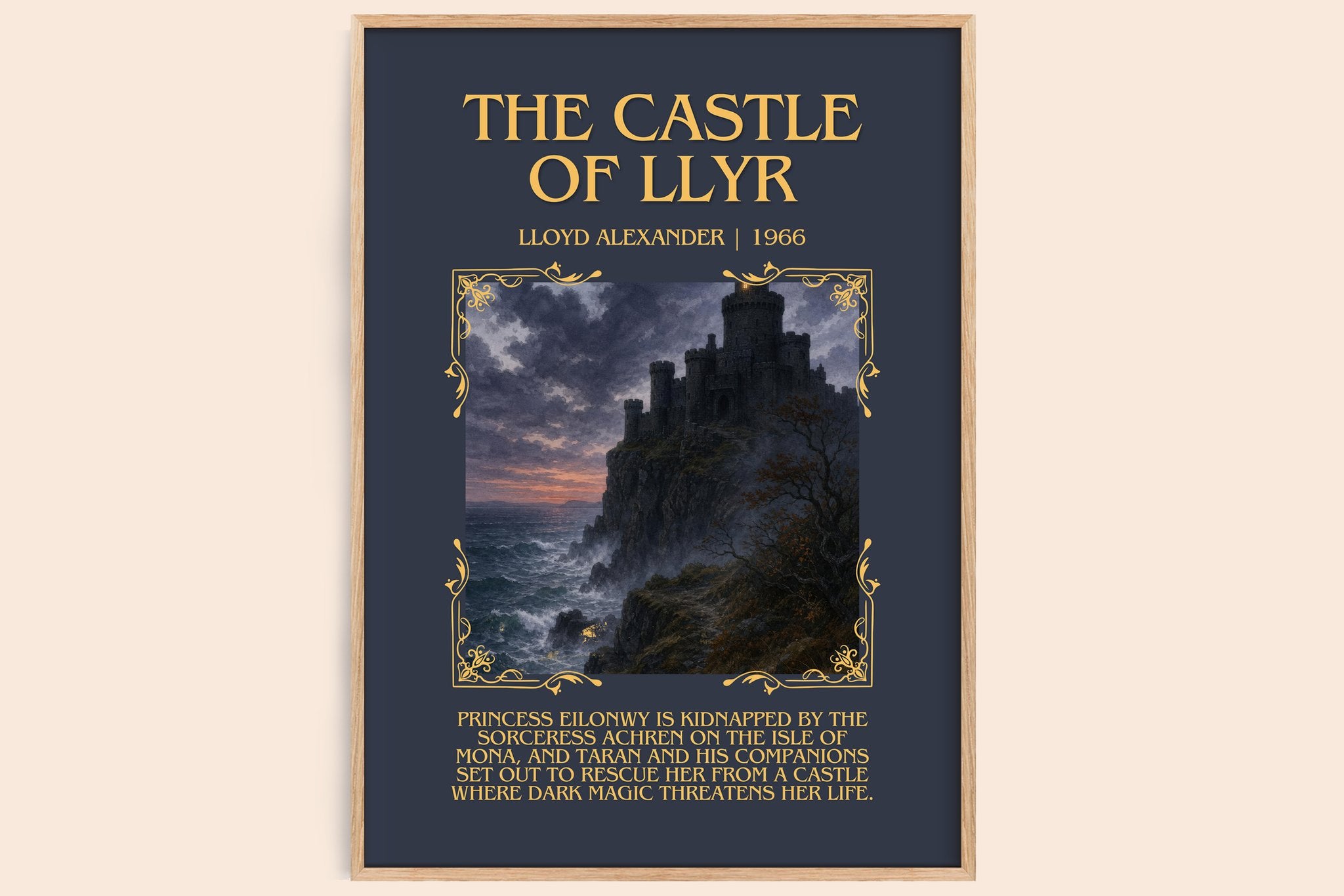 The Castle of Llyr Minimalist Book Poster by Lloyd Alexander